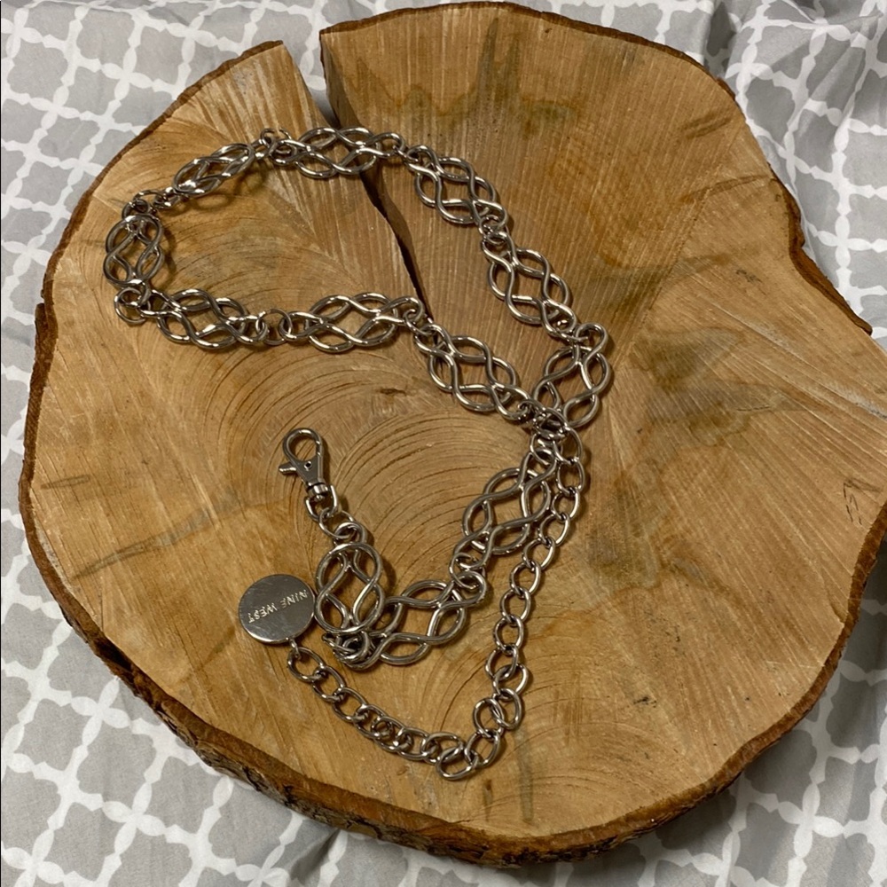 Silver Chain Belt. Nine West.